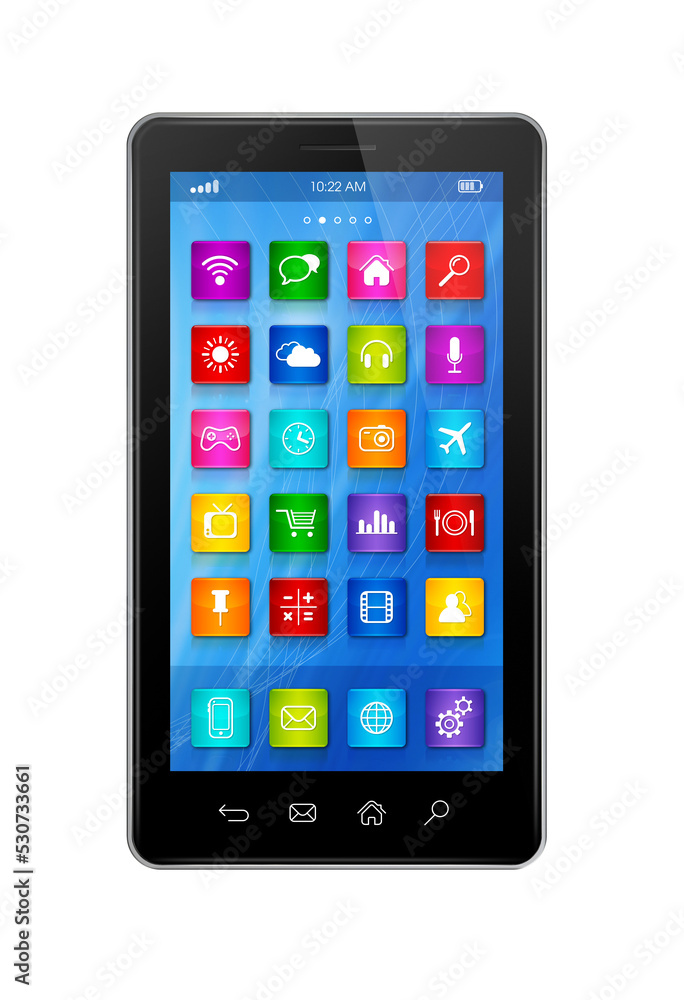 Smartphone Touchscreen HD - apps icons interface Smartphone Touchscreen HD - apps icons interface
