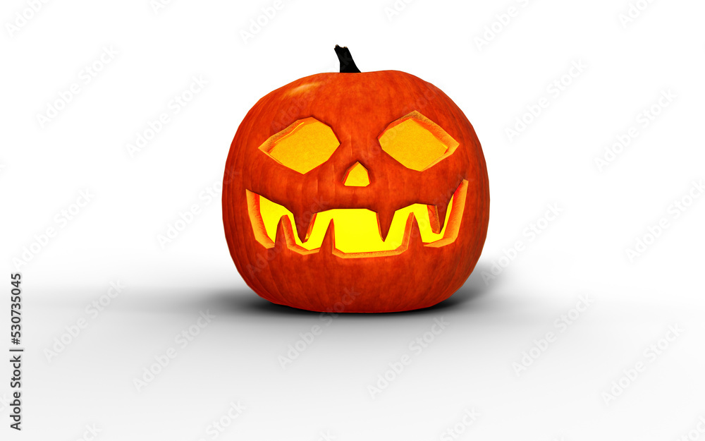 3d Illustration Scary Jack O Lantern ready for Halloween 3d Illustration Scary Jack O Lantern ready for Halloween