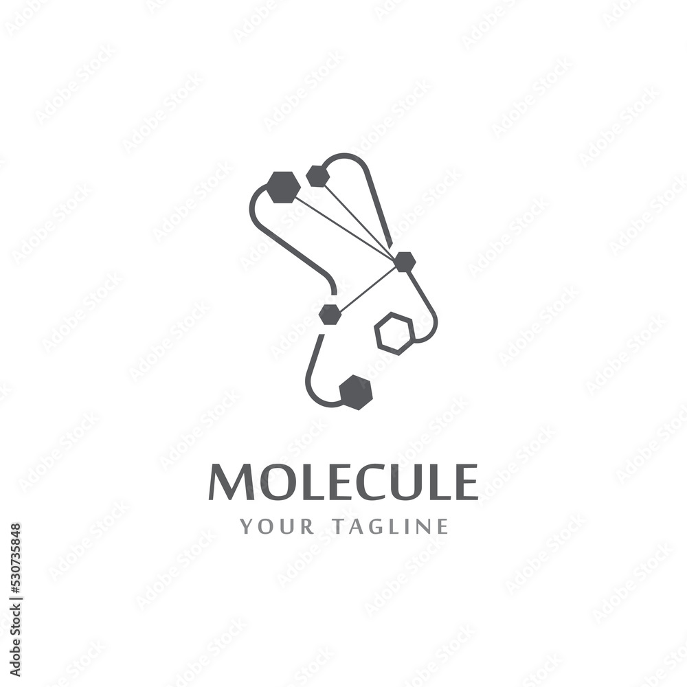 lecule atom logo design template vector illustration