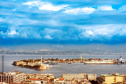 Street view of downtown in Messina  Italy