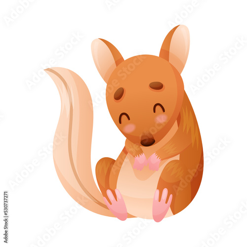 Cute Brown Tree-kangaroo as Australian Animal and Endemic Fauna Vector Illustration