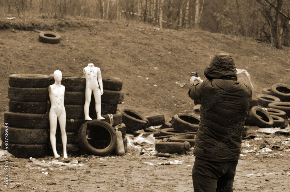 Unformal shooting range near Kiev. Ukraine Unformal shooting range near Kiev. Ukraine