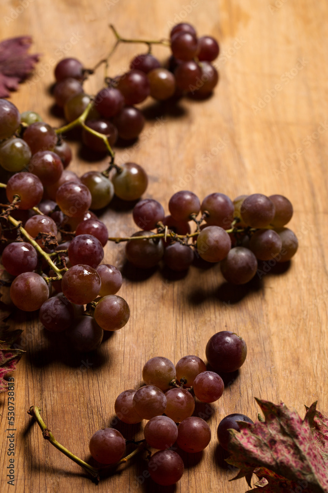 Homemade grapes on a wooden background Homemade grapes on a wooden background