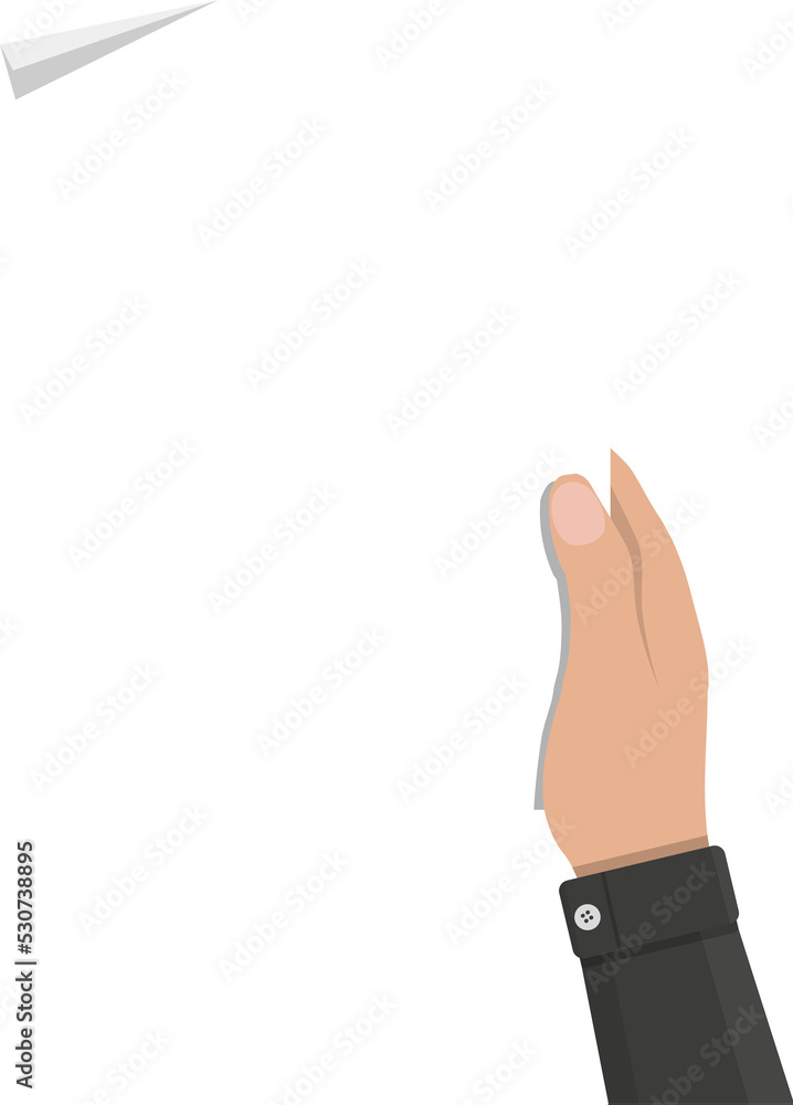 Businessman hand holding empty blank paper Businessman hand holding empty blank paper