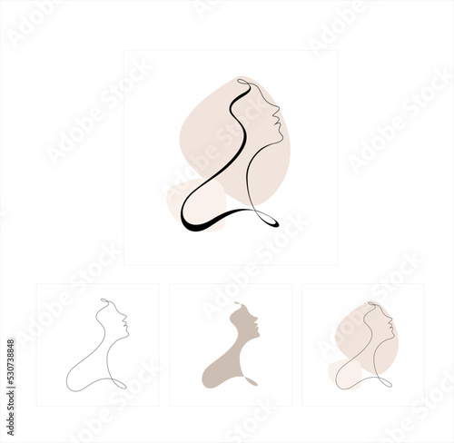 logo, symbol, girl, silhouette, face, aesthetics, profile, care, woman, plastic surgery, spa, massage, cosmetologist, dermatologist, cosmetics, beauty, girl face profile in one line, one line