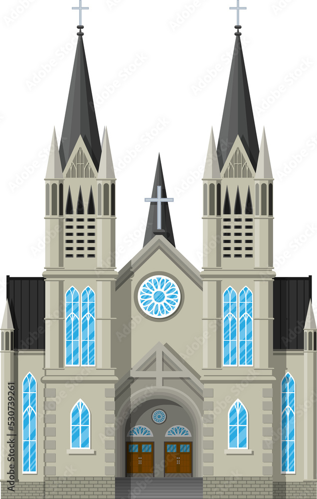 Catholic church cathedral in gothic style