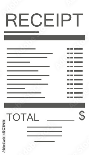 Total bill icon with dollar symbol © absent84