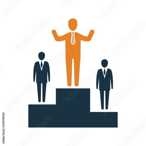 Competition, leader, best worker icon. Editable vector graphics.