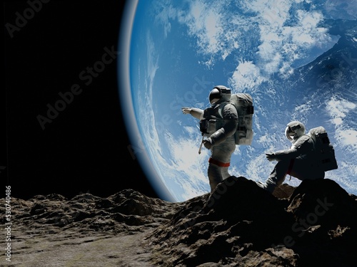 Slika na platnu Group of astronauts