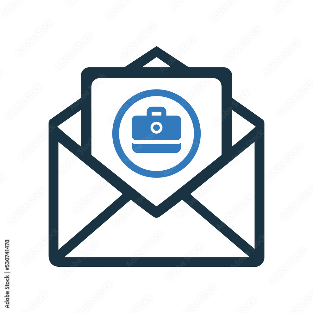 Email, job, offer icon. Simple flat design Concept. Email, job, offer icon. Simple flat design Concept.