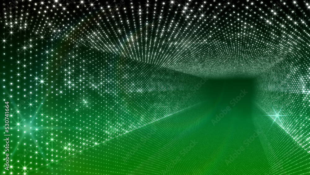Neon Led Lights Sci Fi Futuristic Glowing Dot Dark space 3D illustration Neon Led Lights Sci Fi Futuristic Glowing Dot Dark space 3D illustration