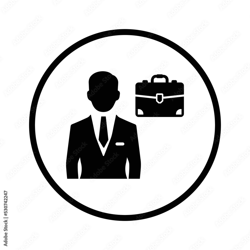Employee, male, worker, business man icon. Rounded black vector sketch. Employee, male, worker, business man icon. Rounded black vector sketch.