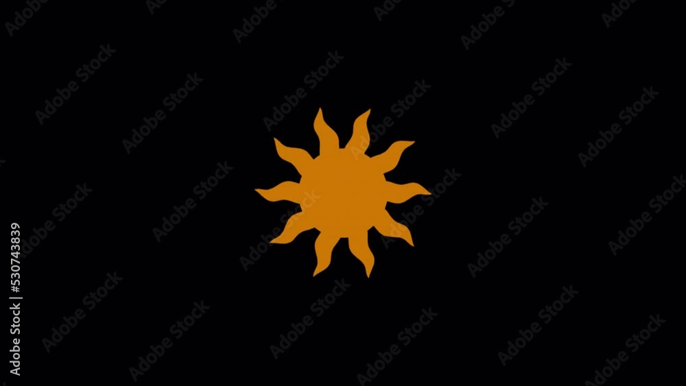 Animated sun sign loop with alpha channel.Hot temperature icon.Sunny and warm weather concept
Animated sun sign loop with alpha channel.Hot temperature icon.Sunny and warm weather concept