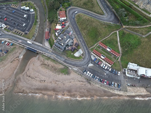 aerial view of Saltburn by the Sea, commonly referred to as Saltburn,  North Yorkshire photo