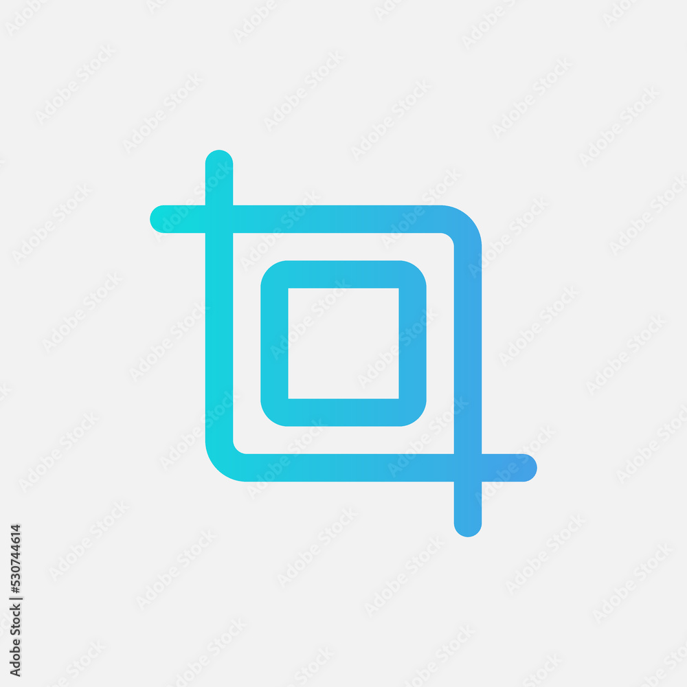 Obraz premium Crop icon in gradient style about camera, use for website mobile app presentation