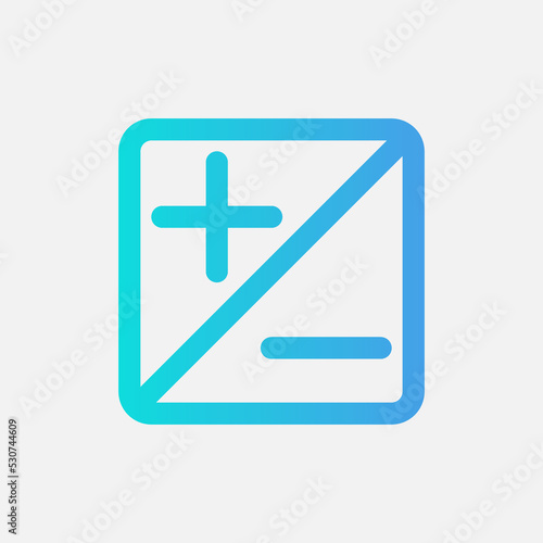 Exposure icon in gradient style about camera, use for website mobile app presentation