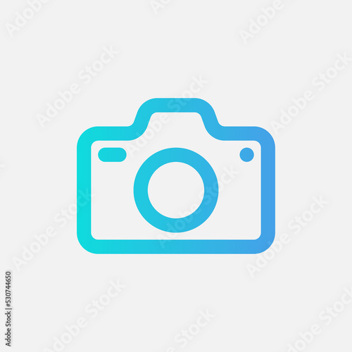 Camera icon in gradient style, use for website mobile app presentation