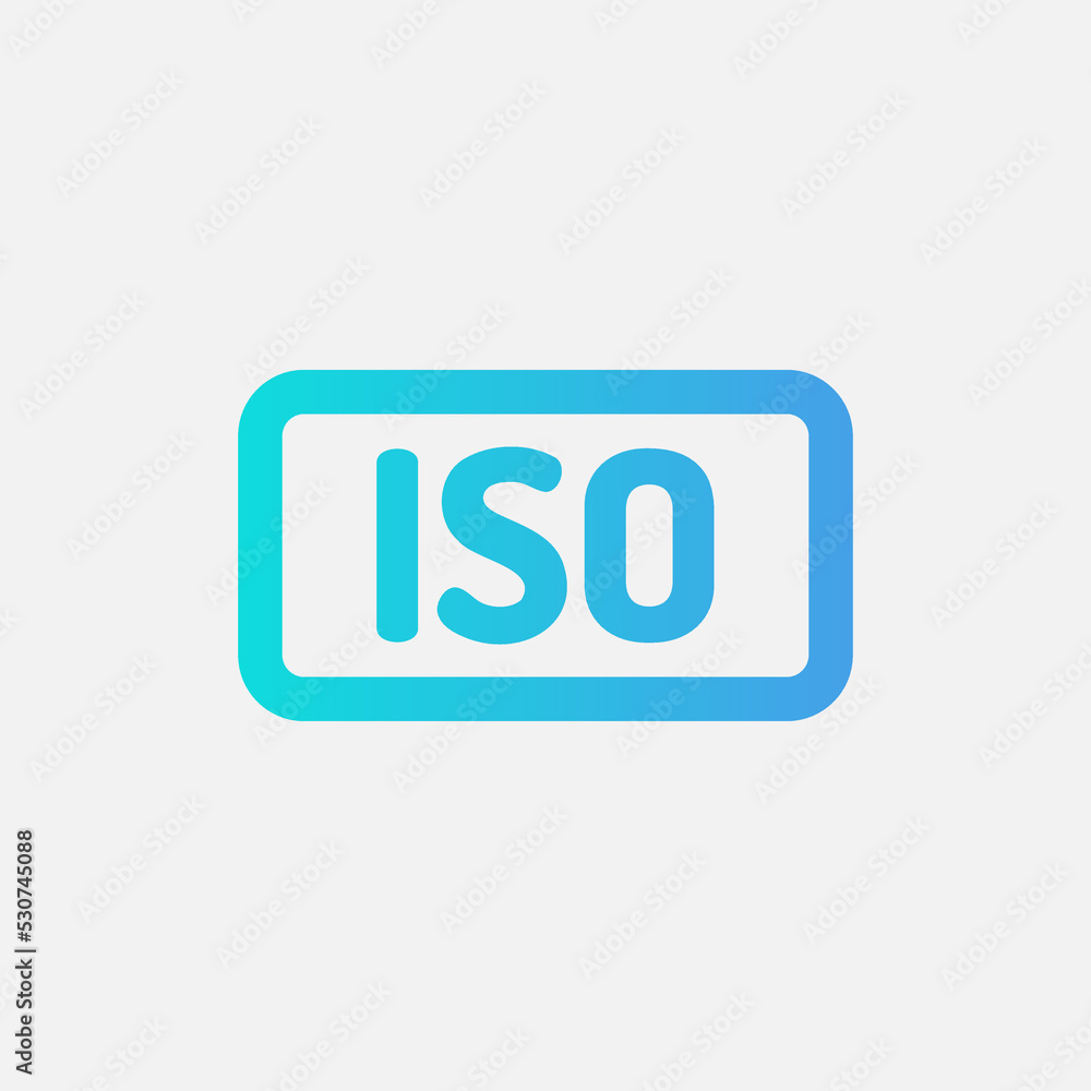 Iso icon in gradient style about camera, use for website mobile app presentation Iso icon in gradient style about camera, use for website mobile app presentation