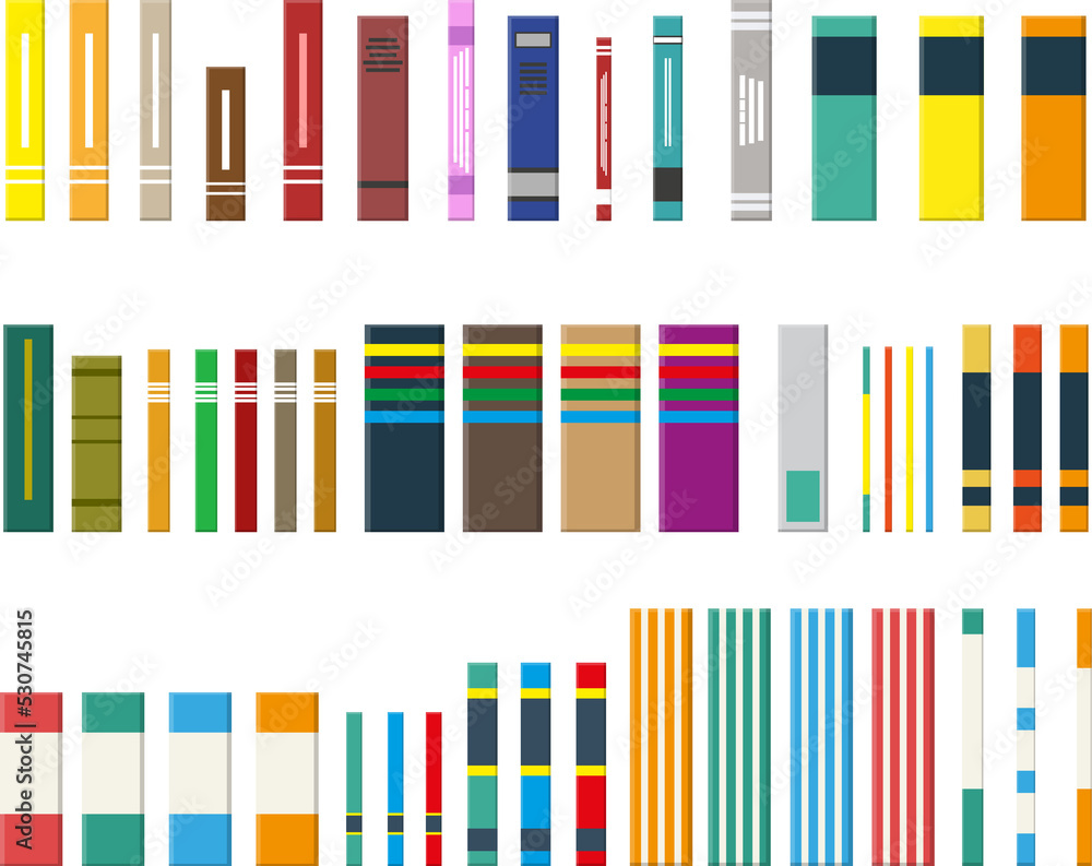 Obraz premium Library, set of different books.