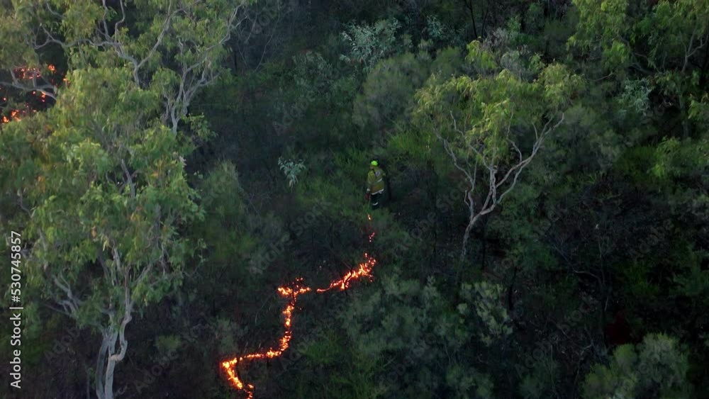 Necessary back burning being done in a North Western Australia forest Necessary back burning being done in a North Western Australia forest
