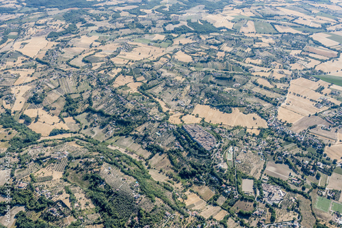 Fotografie, Obraz Collescipoli, Terni hilltop borough, aerial, Italy
