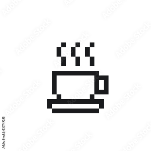 hot coffee cup pixel art