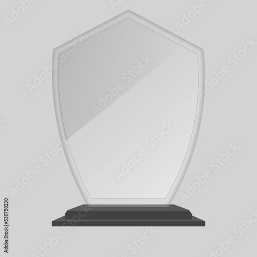 Tropy Mockup. Vector Crystal 3D