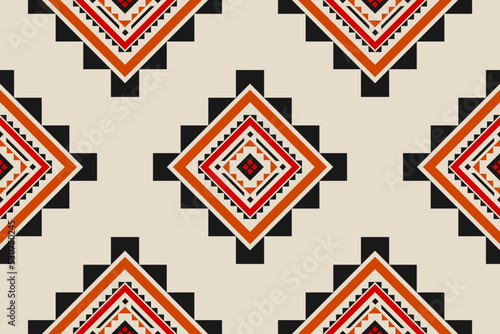 Fabric tribal pattern style. Geometric ethnic seamless pattern traditional. Aztec ethnic ornament print. Design for background, fabric, clothing, carpet, textile, batik, embroidery.