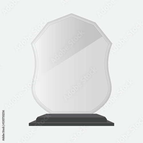 Tropy Mockup. Vector Crystal 3D