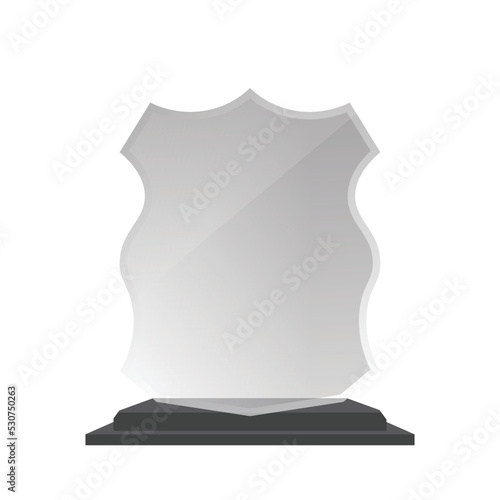 Tropy Mockup. Vector Crystal 3D