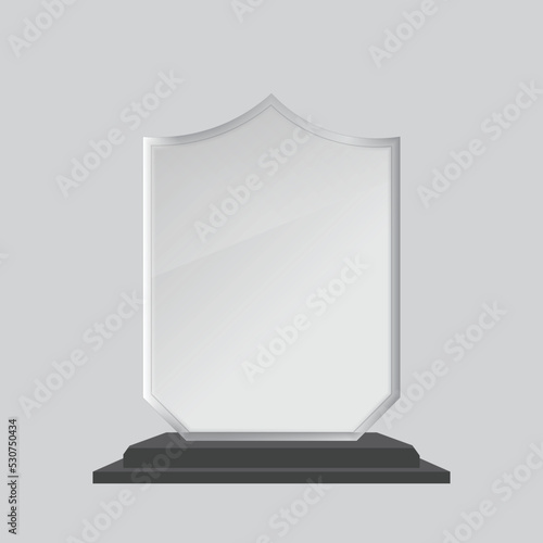 Tropy Mockup. Vector Crystal 3D