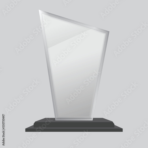 Tropy Mockup. Vector Crystal 3D