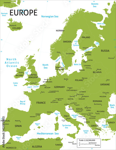 Map of Europe photo