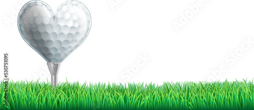 Heart shaped golf ball