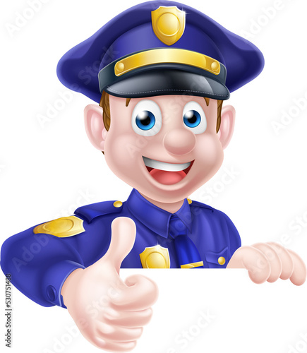 Policeman Giving Thumbs Up