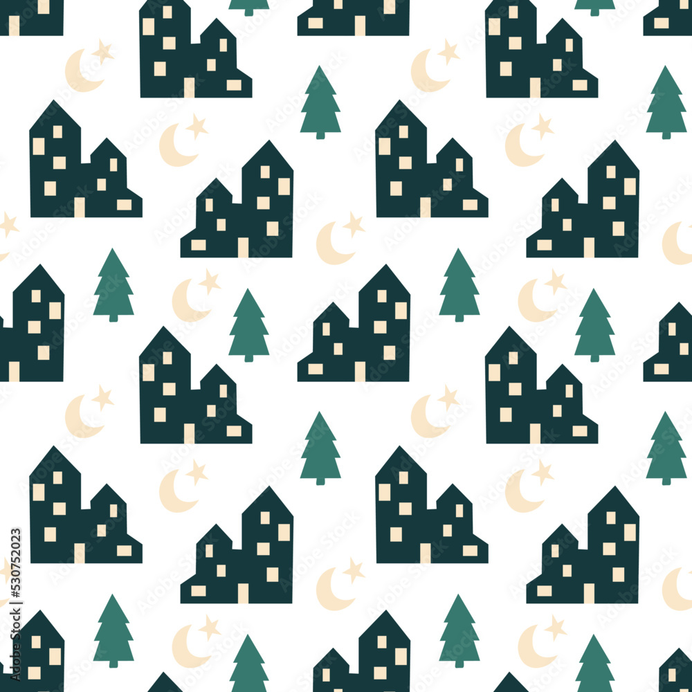 Bright  Christmas Gnomes Seamless Pattern