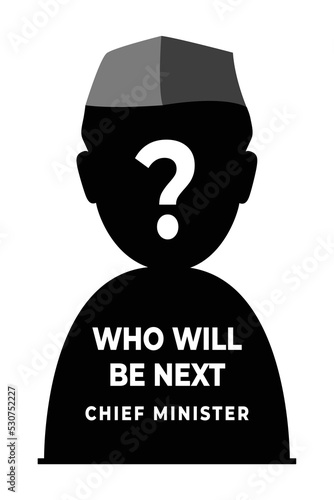 Who will be next elected leader, Indian politician vector concept illustration.