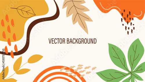 Autumn background with leaves. Can be used for poster, banner, flyer, invitation, website or postcard. Vector illustration