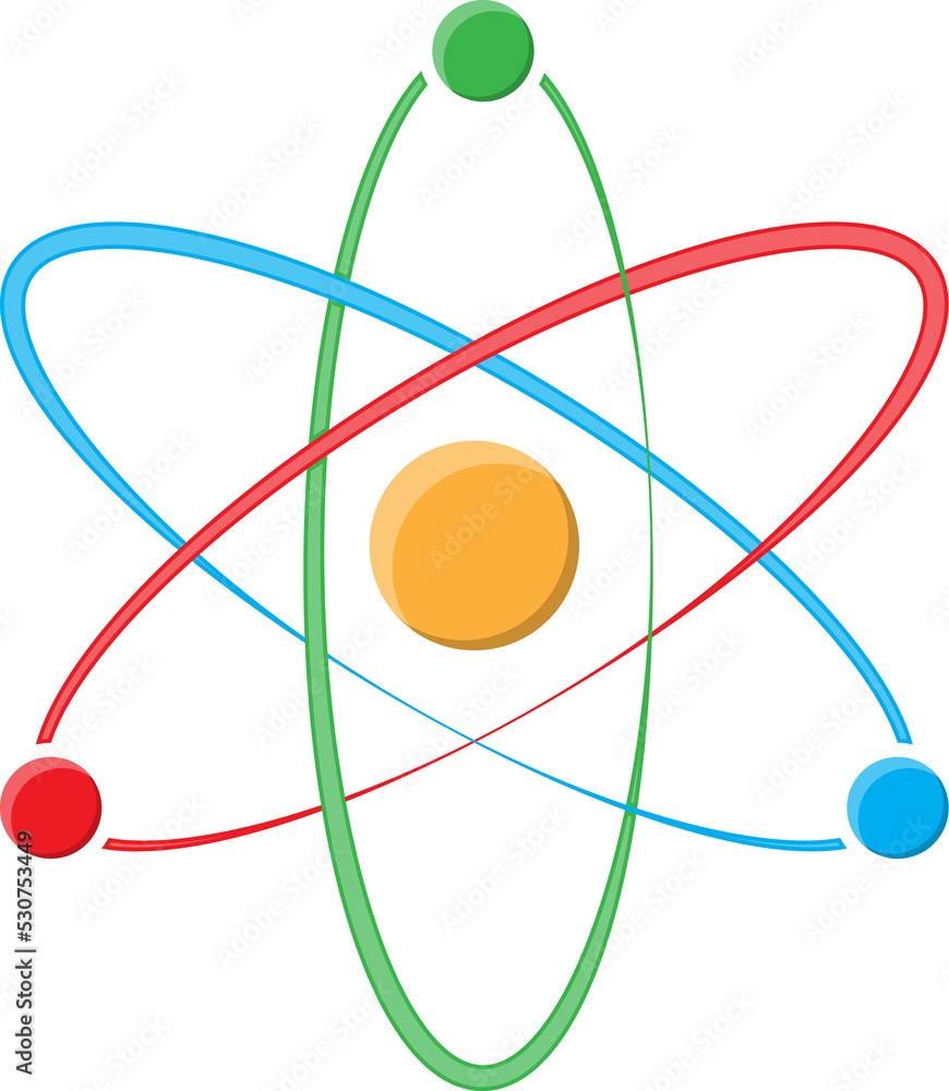 Atom symbol, biology science education Atom symbol, biology science education