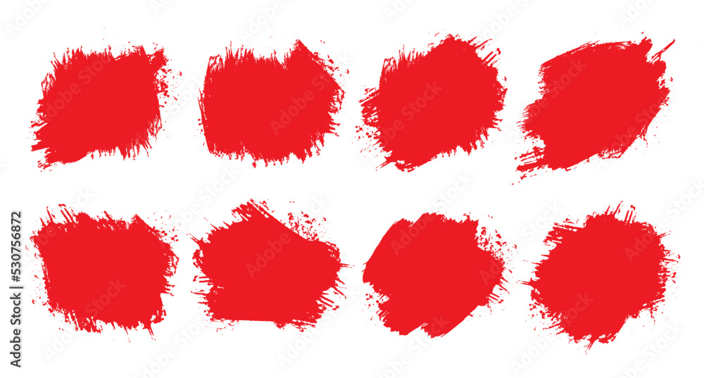 abstract red hand painted grunge texture set design vector abstract red hand painted grunge texture set design vector