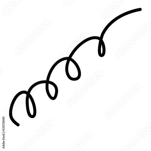 Abstract twirl scribble line