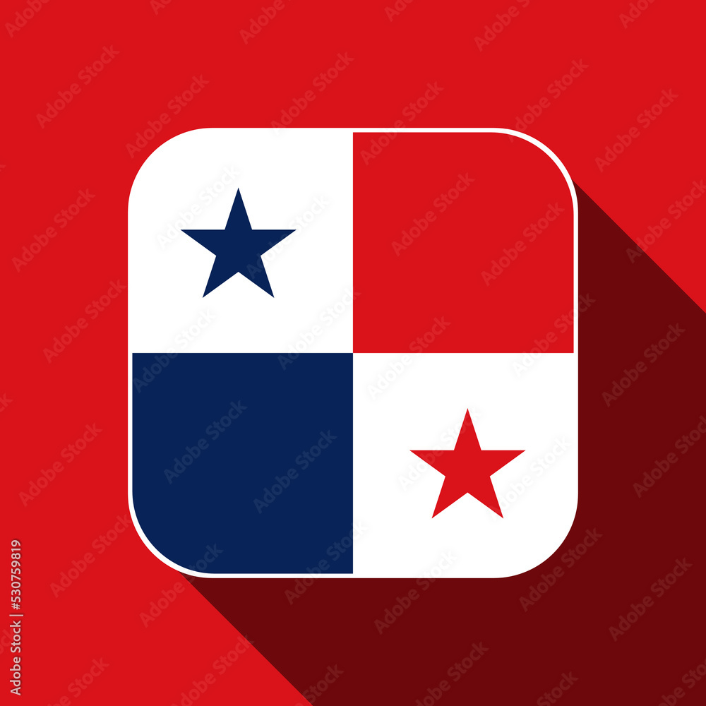 Panama flag, official colors. Vector illustration.