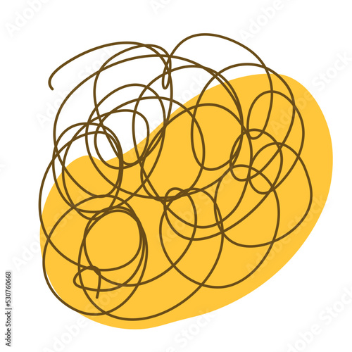 Anstract tangled line shape