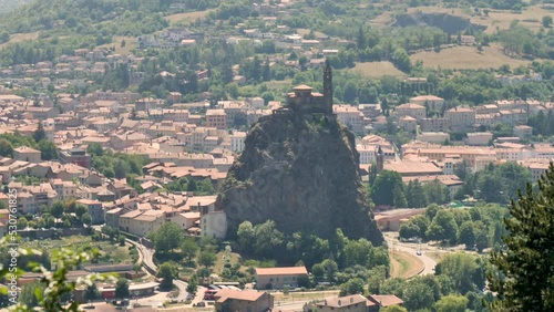 Saint Michel d'Aiguilhe Chapel Le puy en velay- French city landscape