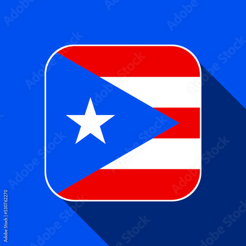 Puerto Rico flag, official colors. Vector illustration.
