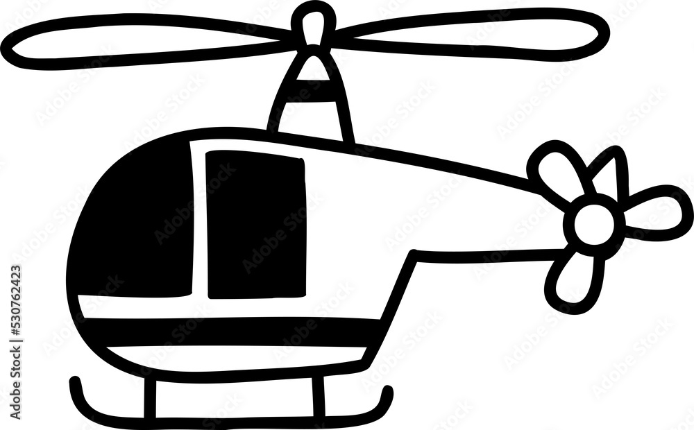 Hand Drawn helicopter illustration Hand Drawn helicopter illustration