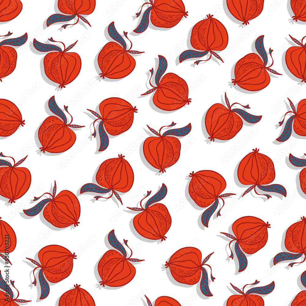 apples fruit vector seamless pattern apples fruit vector seamless pattern