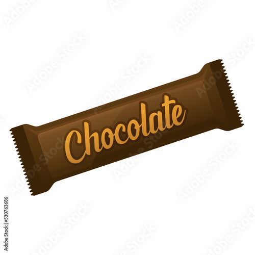 Chocolate bar vector illustration logo icon clipart