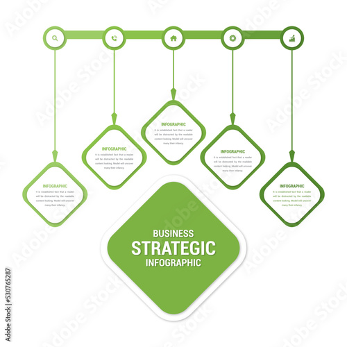 Editable Business Strategic Infographic Illustration