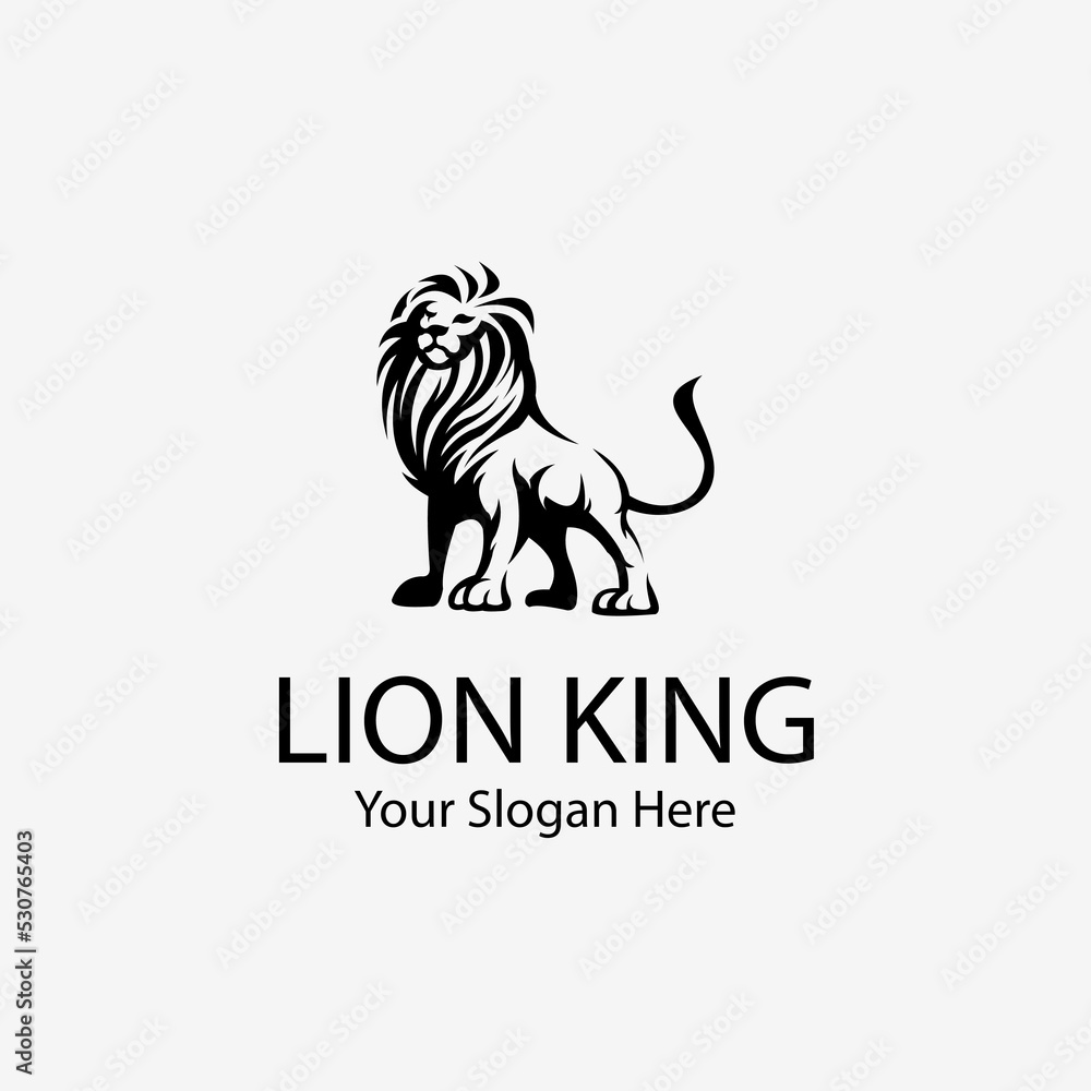 Lion King Company Logo Premium Vector